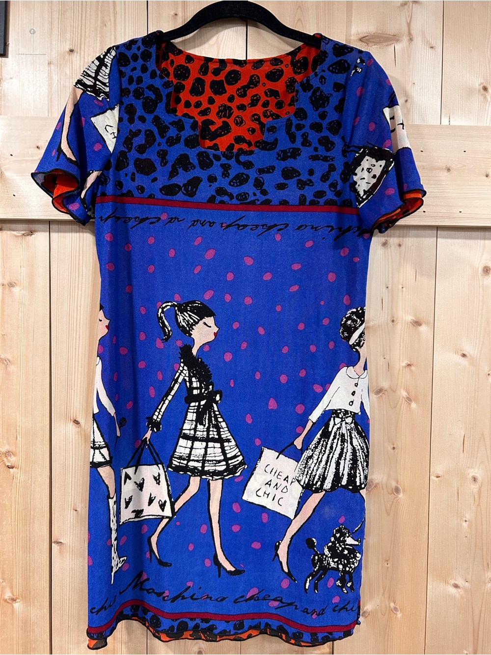 Vintage Moschino Cheap and Chic Reversible Dress – Rare Pop Art Shopping Girls